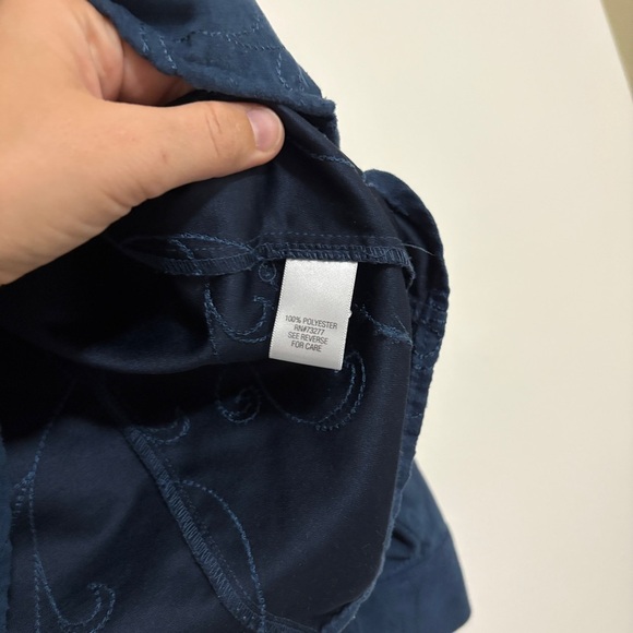 Croft & Barrow Womans Zip Front Jacket Blazer Faux Suede Blue Size Petite M - Picture 7 of 11